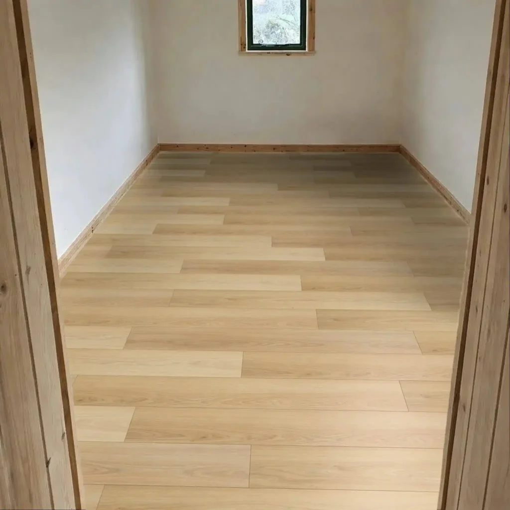 Laminate flooring with a light natural finish